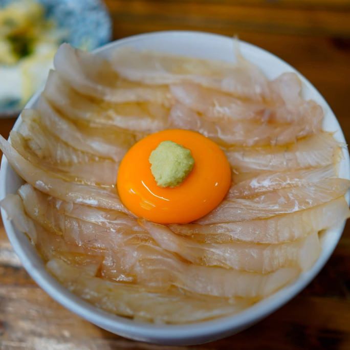 ヒラメ漬け丼
