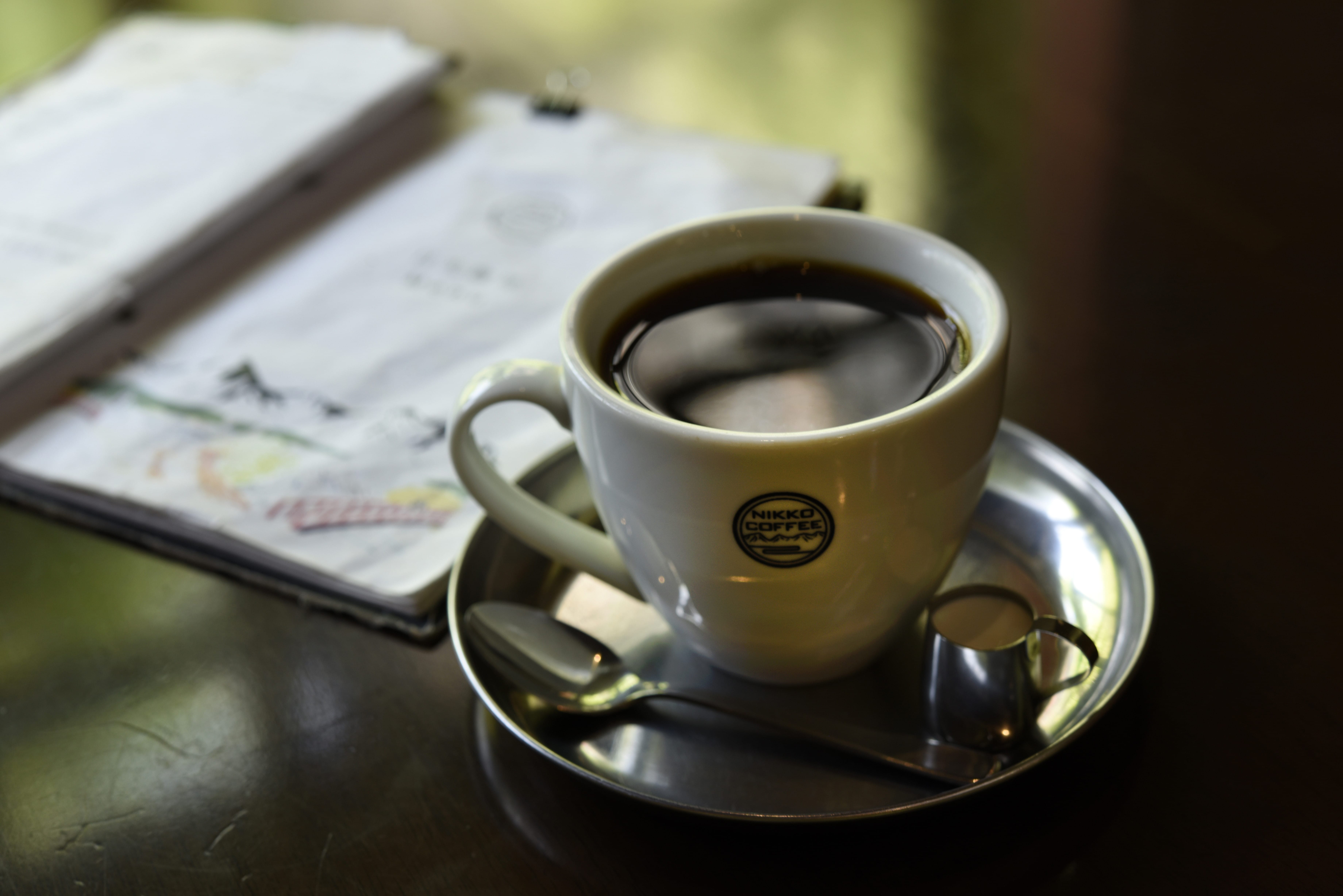 高品質的酸度、濃郁度與香氣平衡，是 ◎ 「日光咖啡原味混合」660日圓