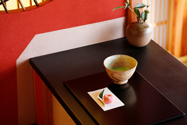 抹茶和時令新鮮甜點JPY700