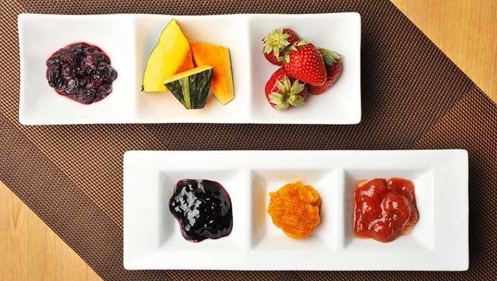 果醬是用各種水果、蔬菜、堅果等特製而成的。