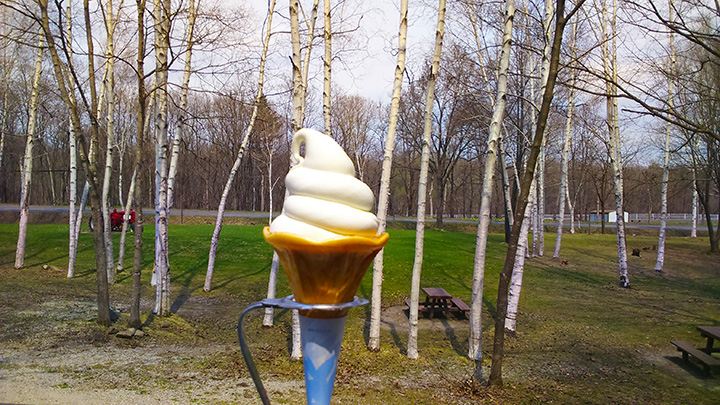 濃郁的風味非常受歡迎。 「新鮮出爐的起司軟雪糕」350日圓