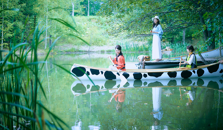 現場的小型池塘（磅數）非常適合你體驗木舟