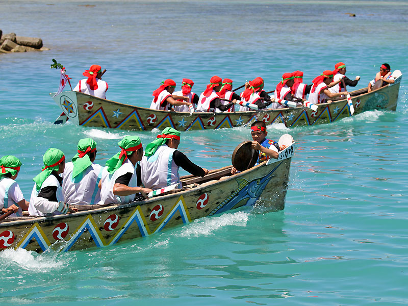 각 배가 경쟁하는 