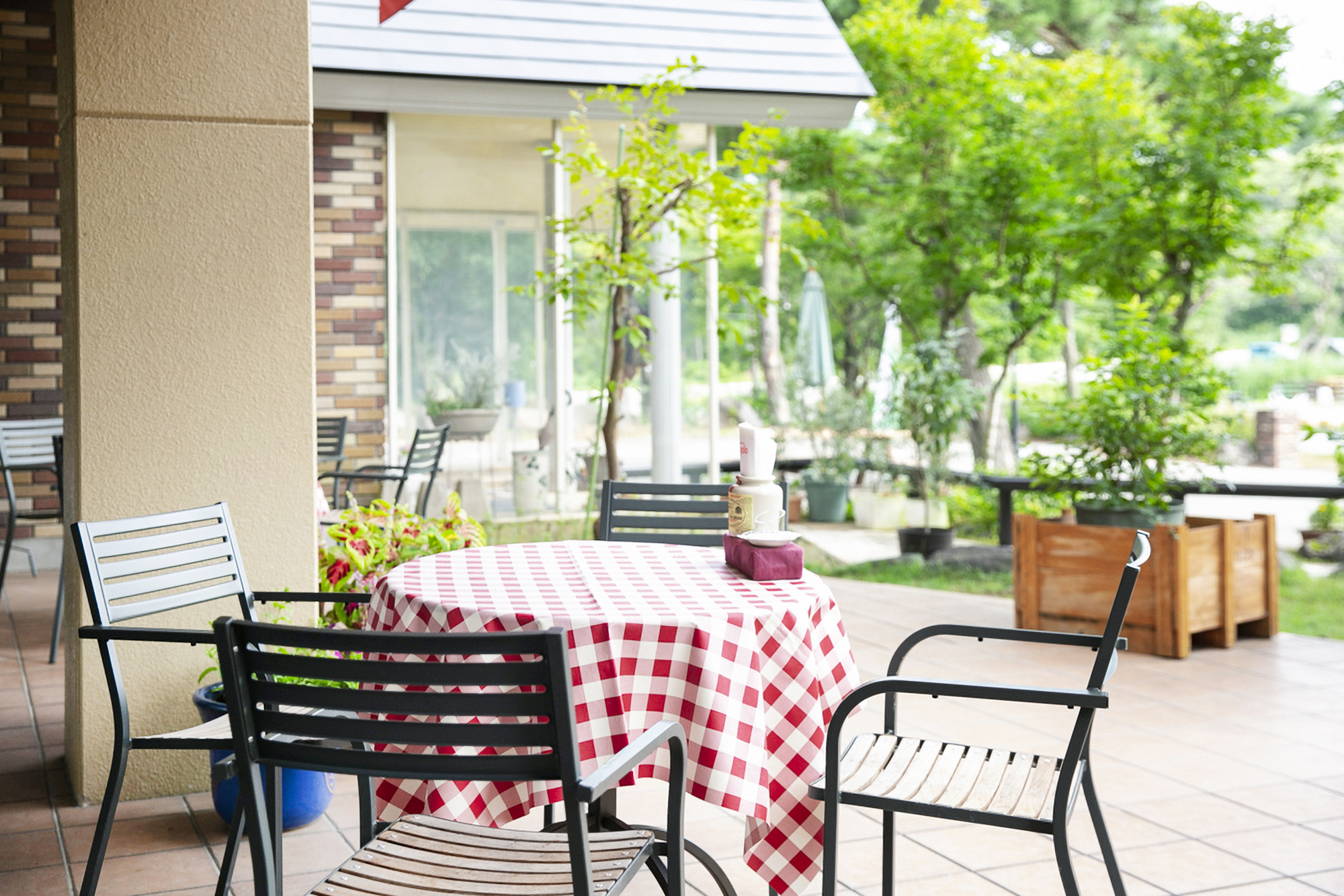 露臺座位，可以和狗一起吃飯