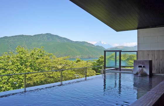 The recommendation one-day visit hot spring5 election which is Hakone from the superb view open to the reserved bathroom in a happy hunting ground