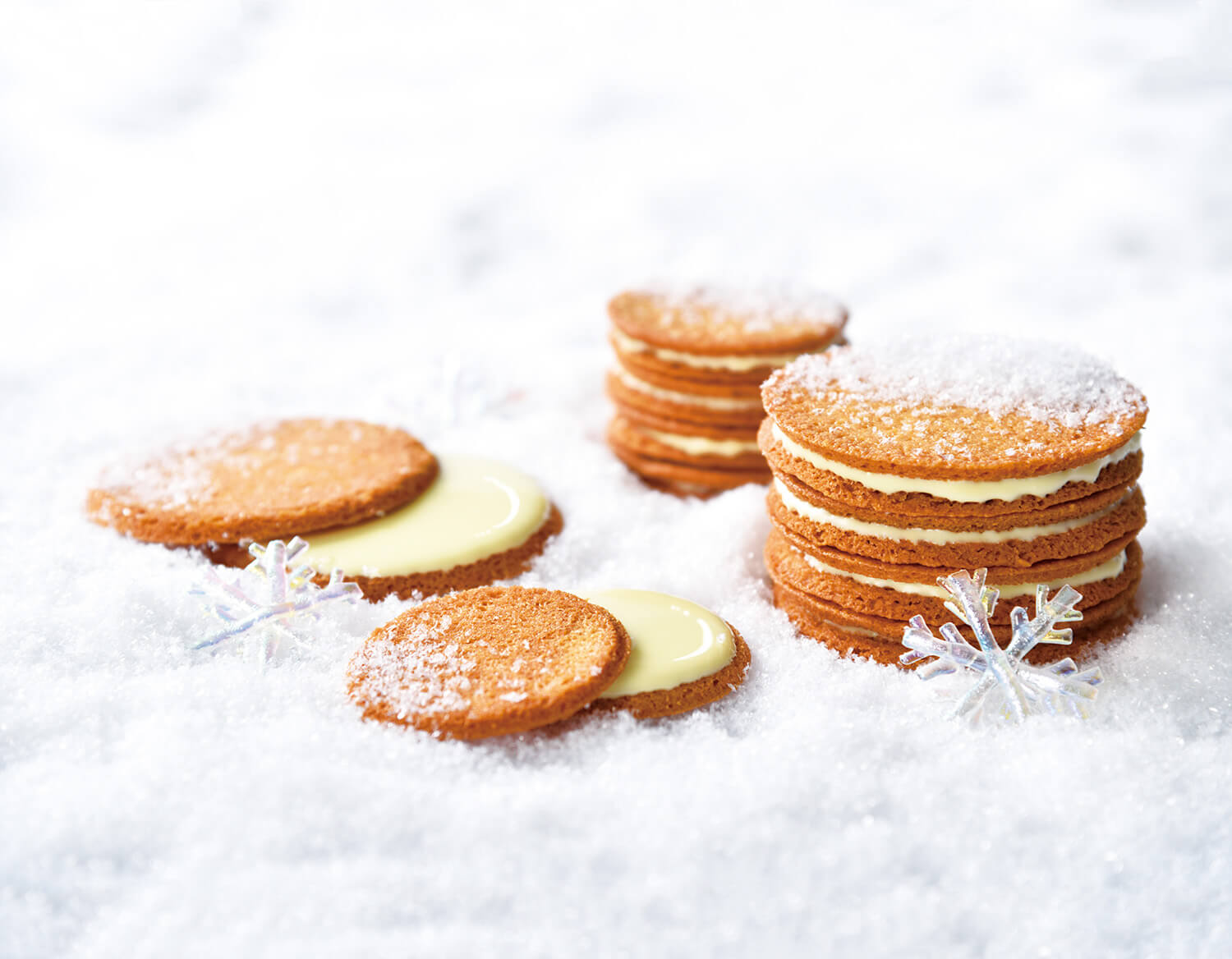 Kibana 以鑽石粉為形象製作。 薄餅部分有脆脆的口感，看起來就像走在雪路上一樣