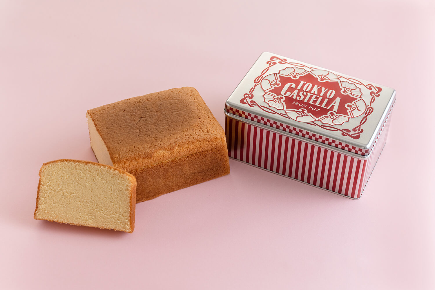 「東京 Castella」裝在印有風月道標誌的罐子裡