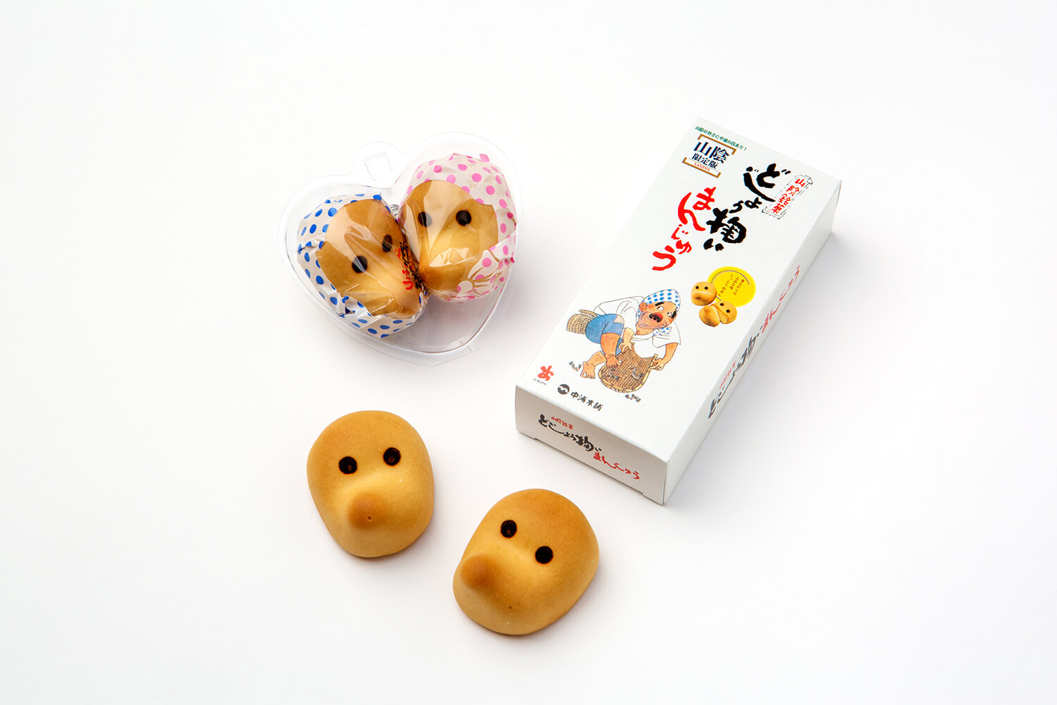 「中吉道場勺饅頭」（270日圓）裝在心形盒子裡，也非常適合作為婚禮的小禮物