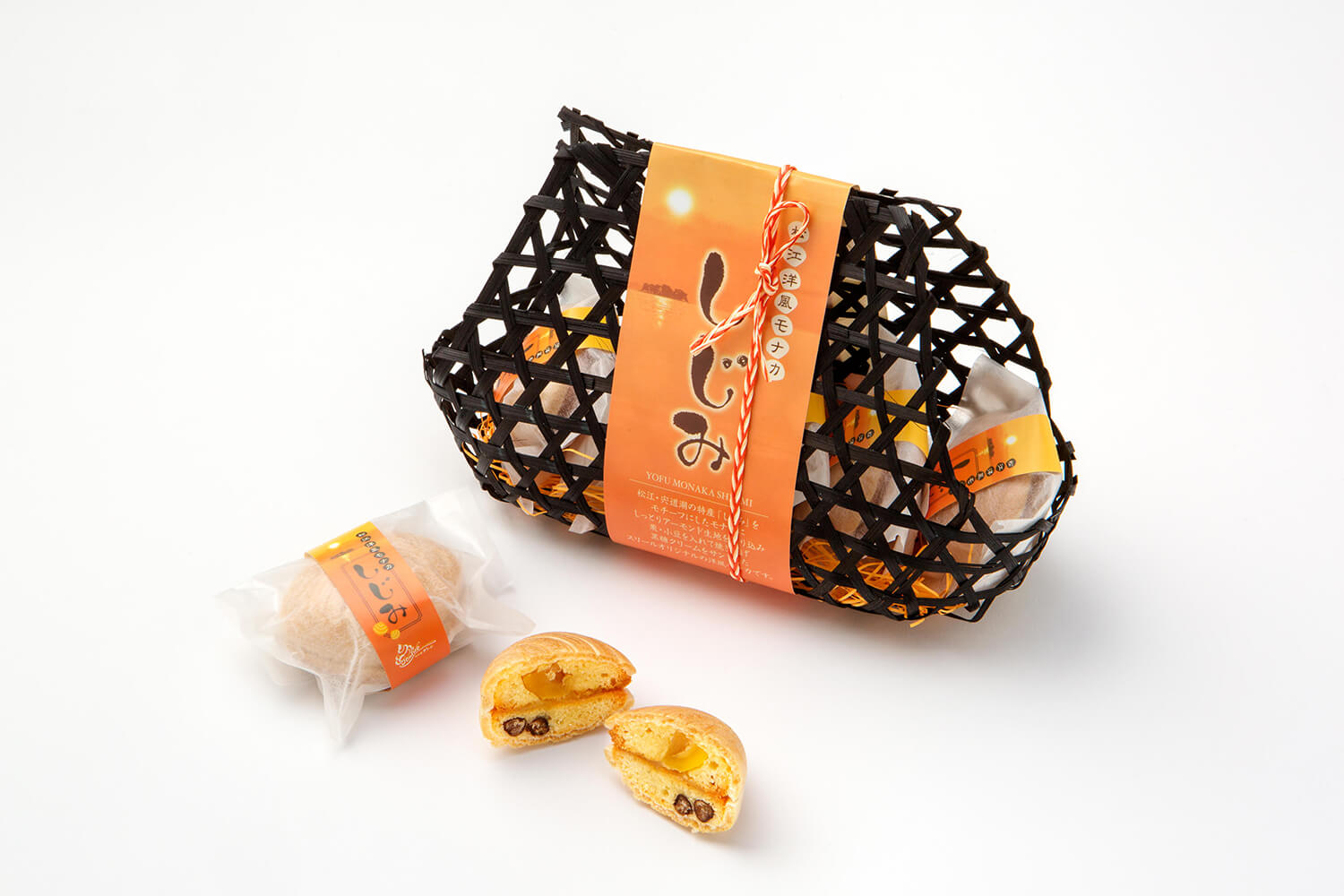 以太刀魚漁網為主題的包裝也很獨特。 除了5個裝外，還可以以1個為單位購買（216日元）