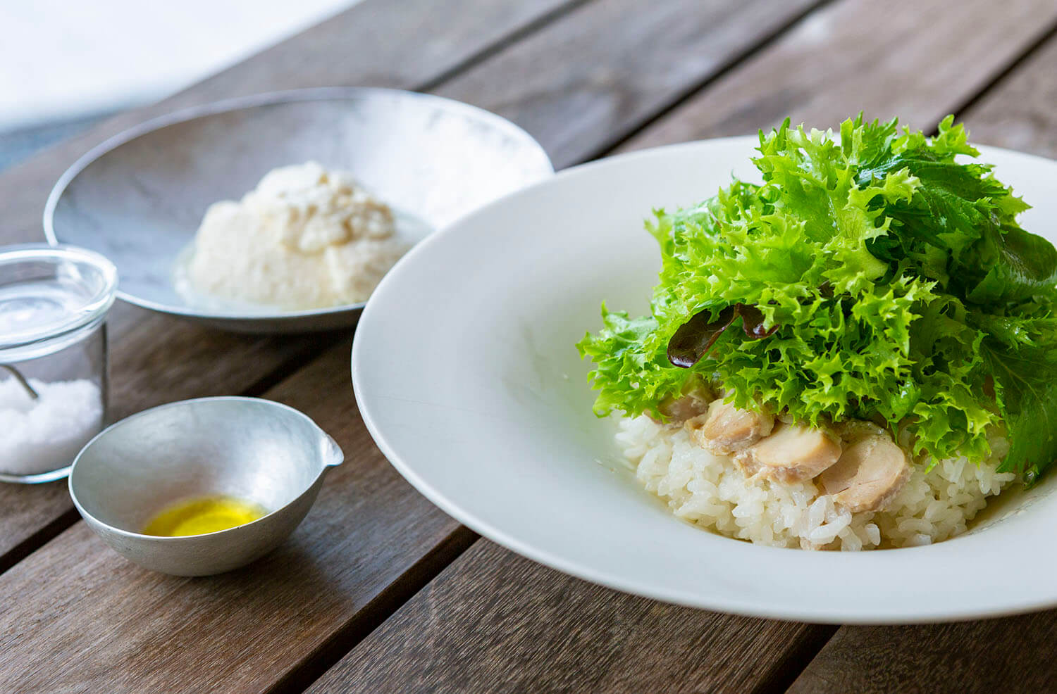 「長門雞飯」JPY880、「鮮榨豆腐」JPY450