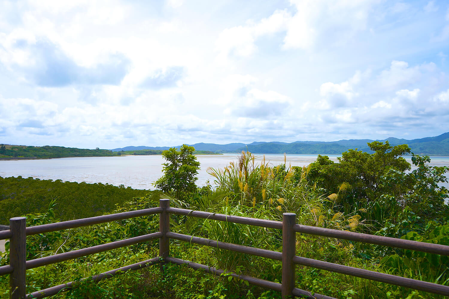 從觀景台可以看到西表島的山脈