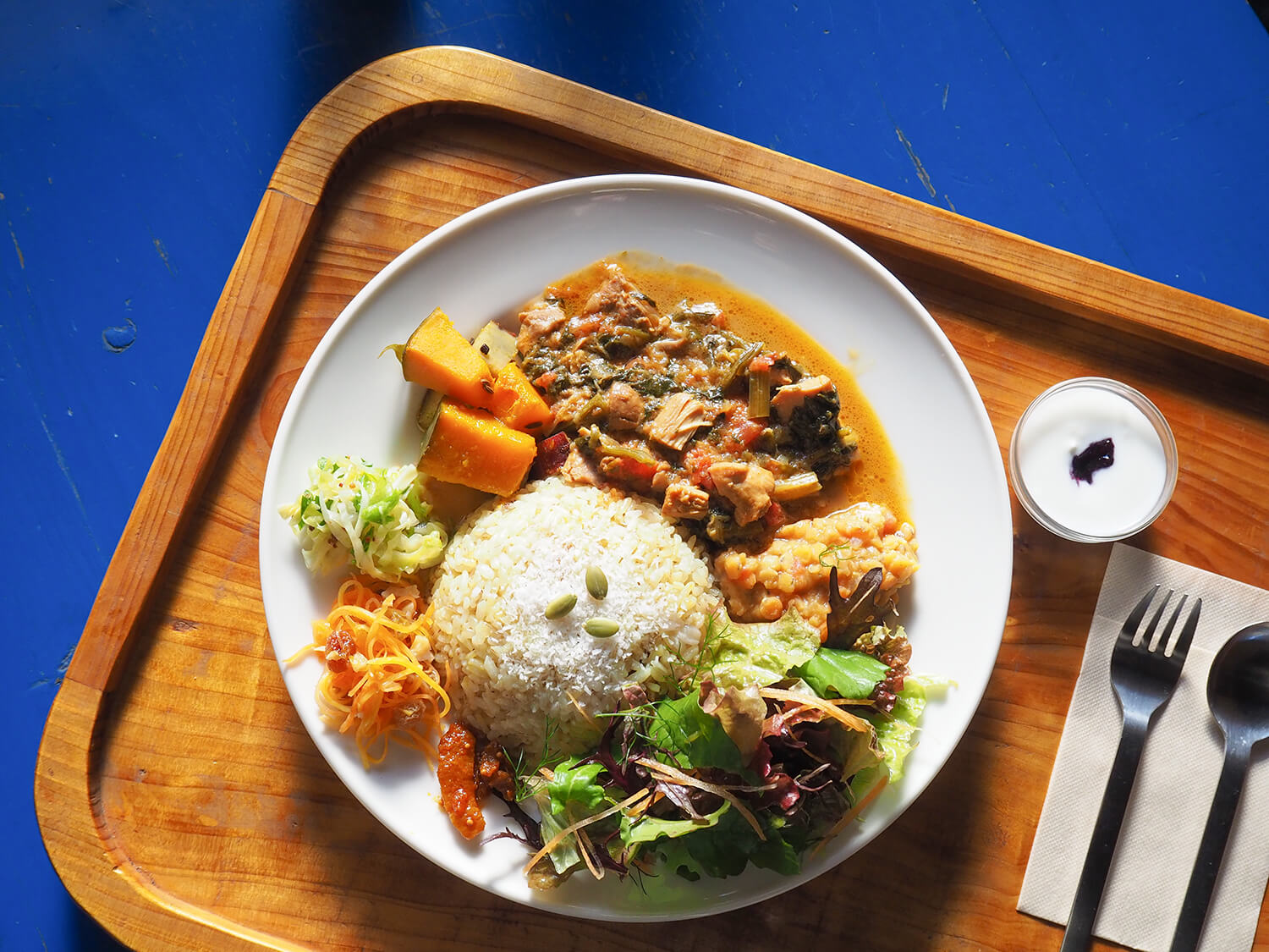 「今天的午餐」菠菜雞肉咖哩（JPY1000）