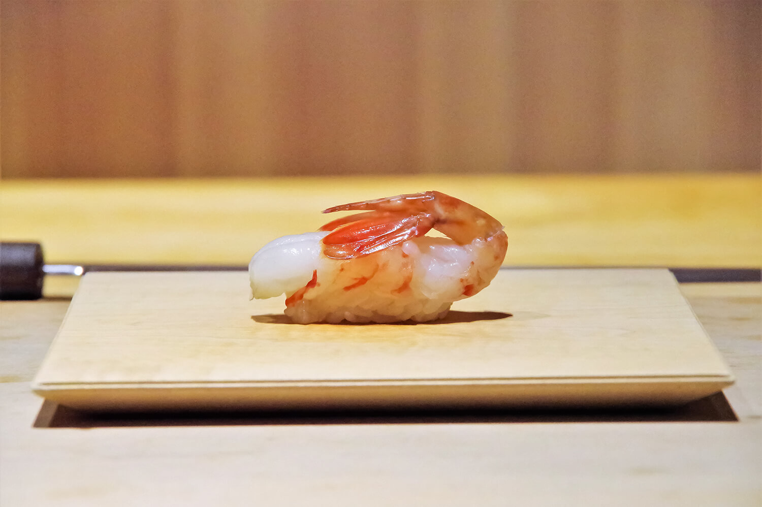  Nigiri made with button shrimps from Haboro, Hokkaido. A gem of a course that is served relatively year-round.