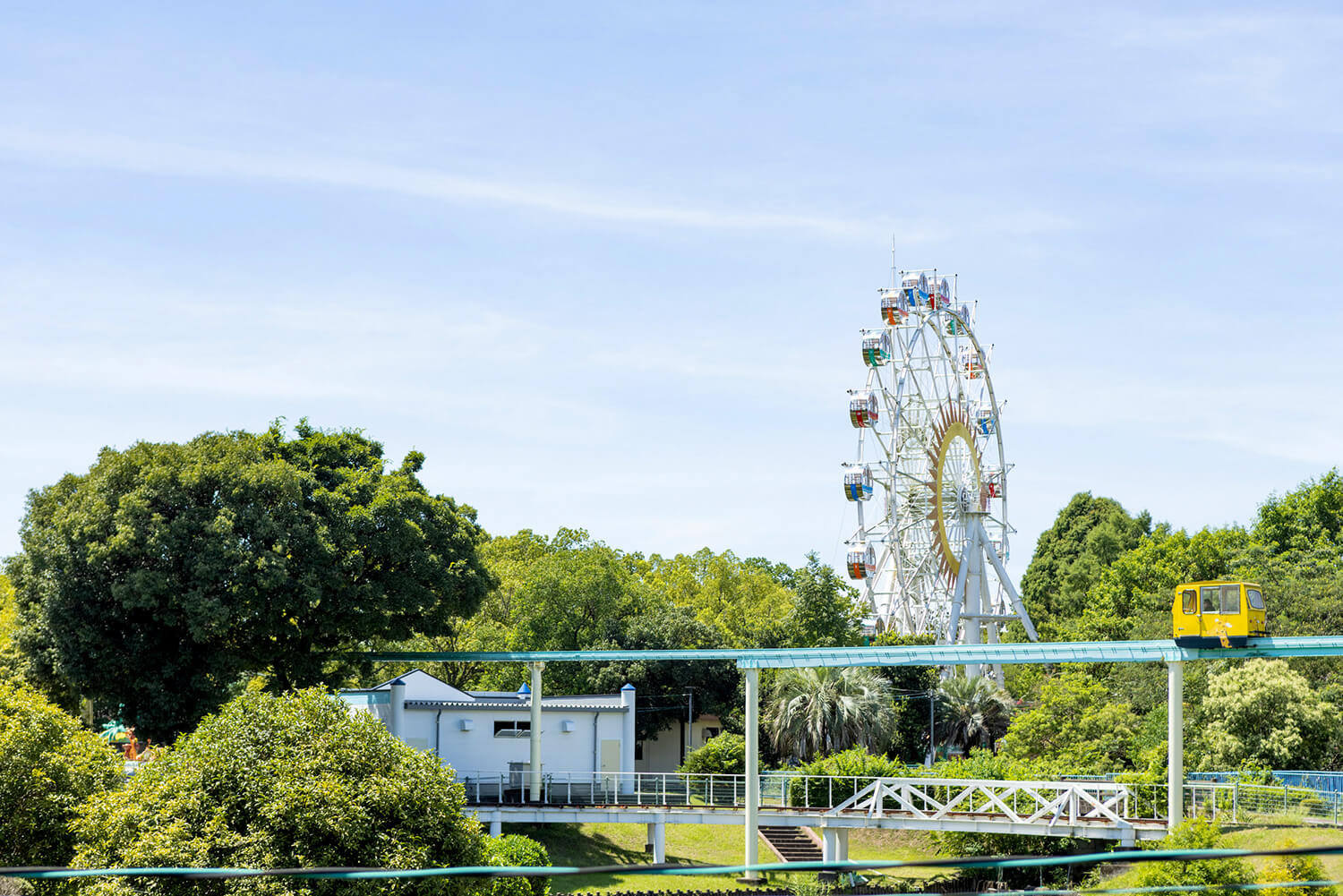 摩天輪可以欣賞到自然豐富的公園全景。 2歲以上1人200日元