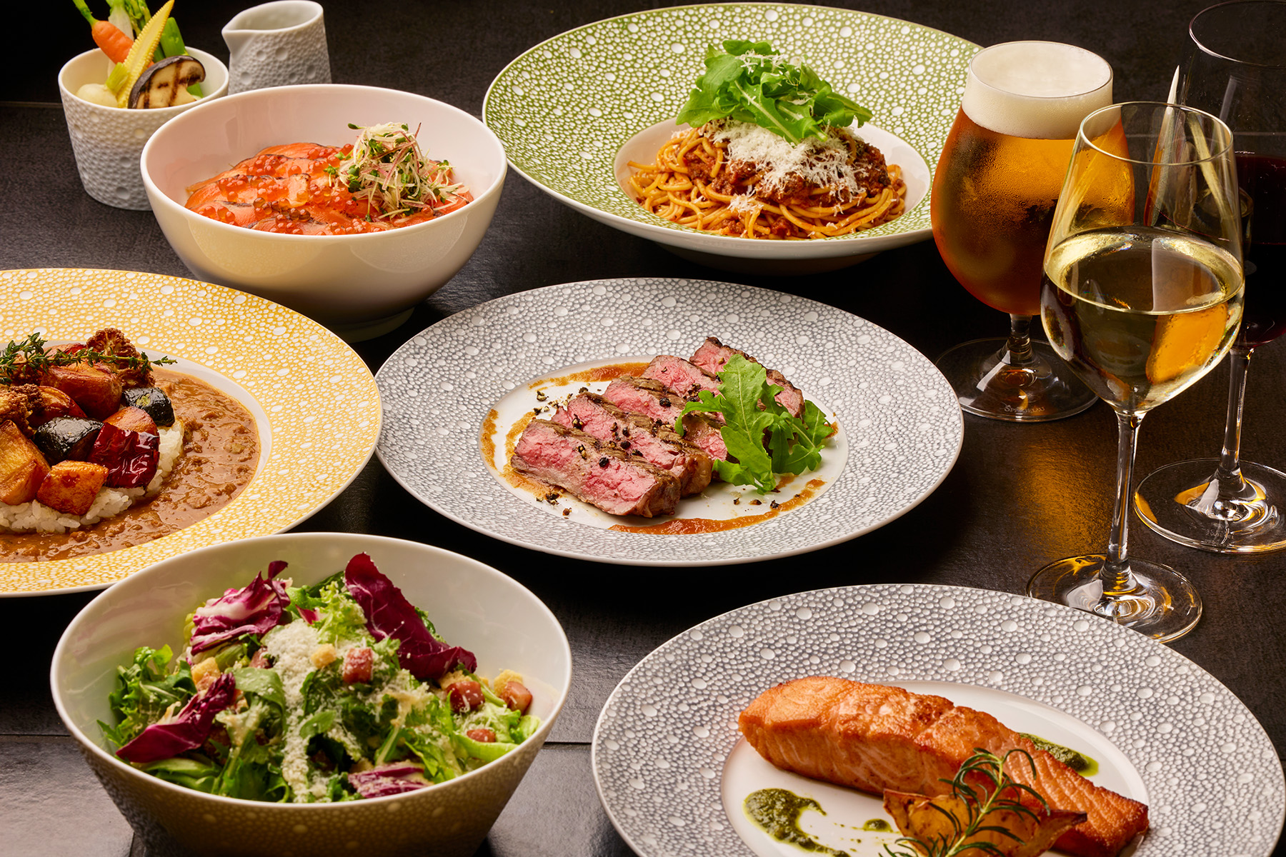 The dinner a la carte menu of OMO7 Osaka by Hoshino Resorts