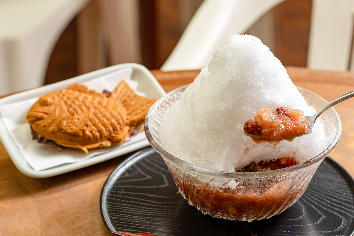 「冰善哉」400日圓、「鯛魚燒」140日圓