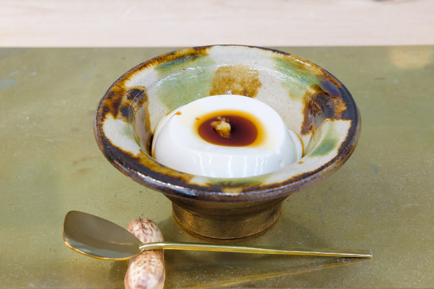 可以當場品嚐「試吃生麻美豆腐」170日圓