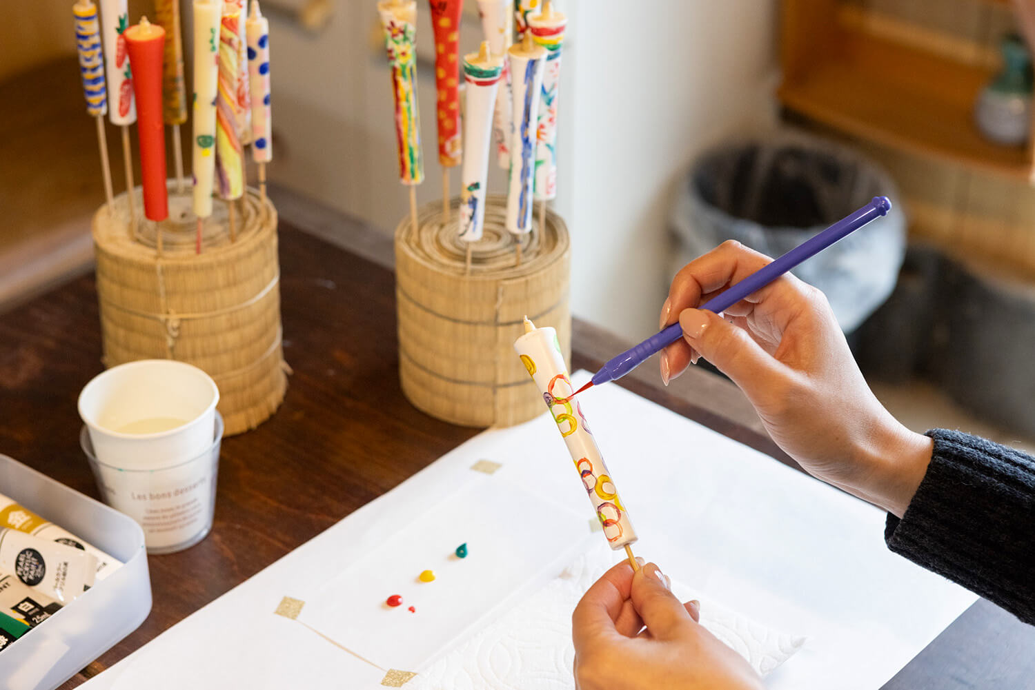 參考設計樣品，製作自己的日本蠟燭