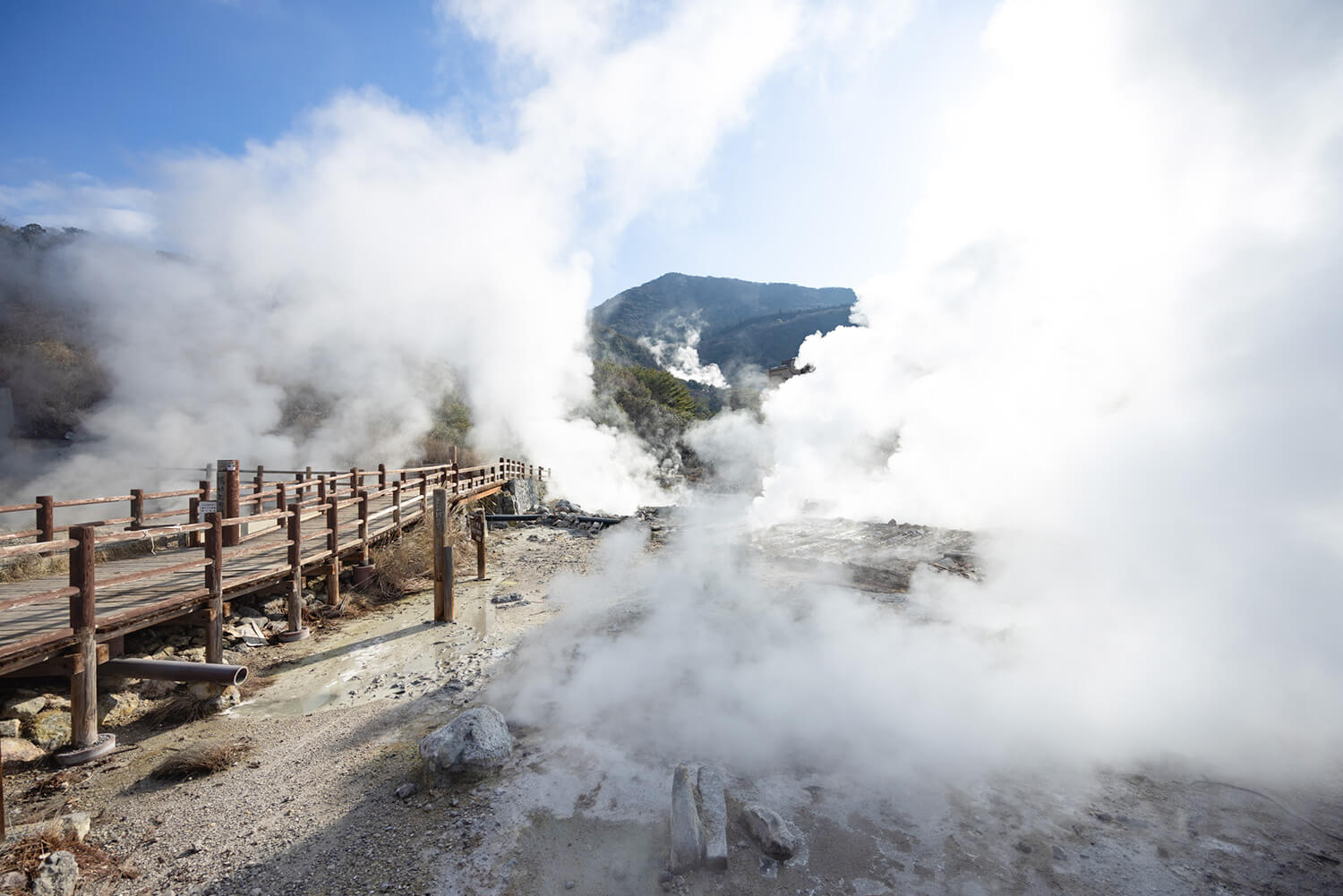 如果走在海濱長廊上，繞一圈地獄，大約需要30分鐘。 尤其是在寒冷的季節，蒸汽量增加，非常強大。