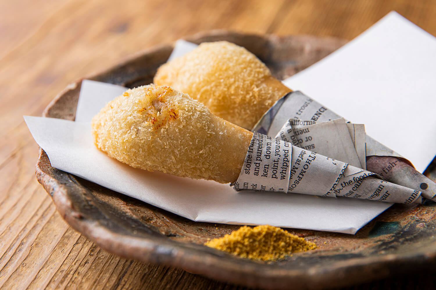 「串駒手捲炸丸子」1個500日圓