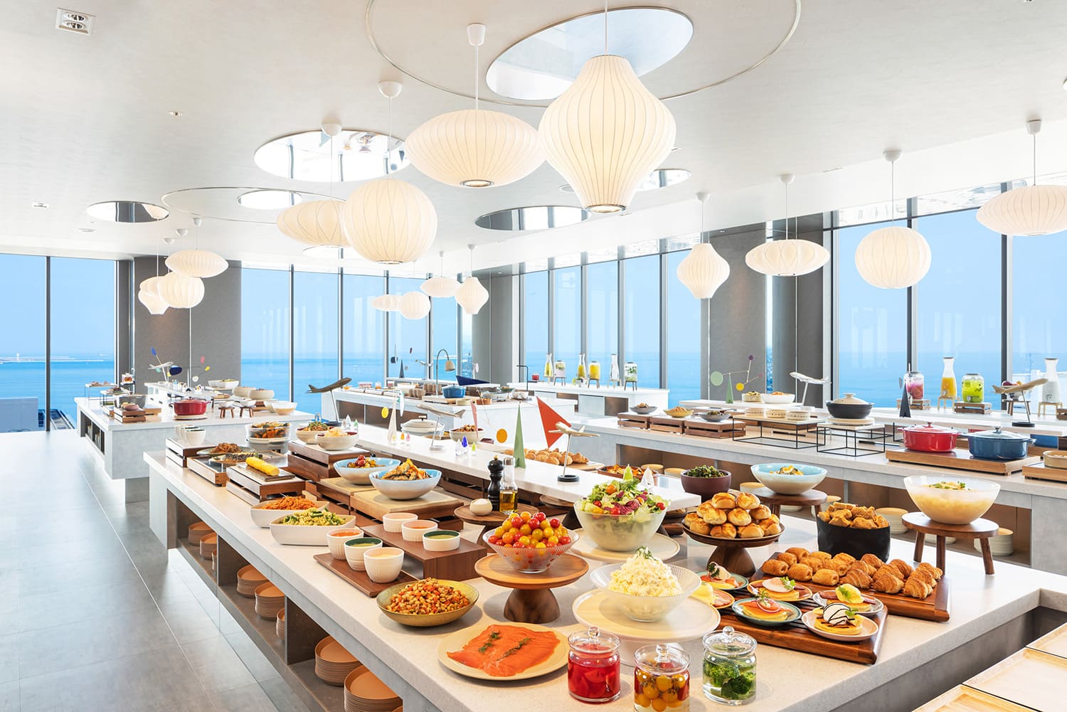 The sky and OMO Dining space open to a theme feels cloud is wide where