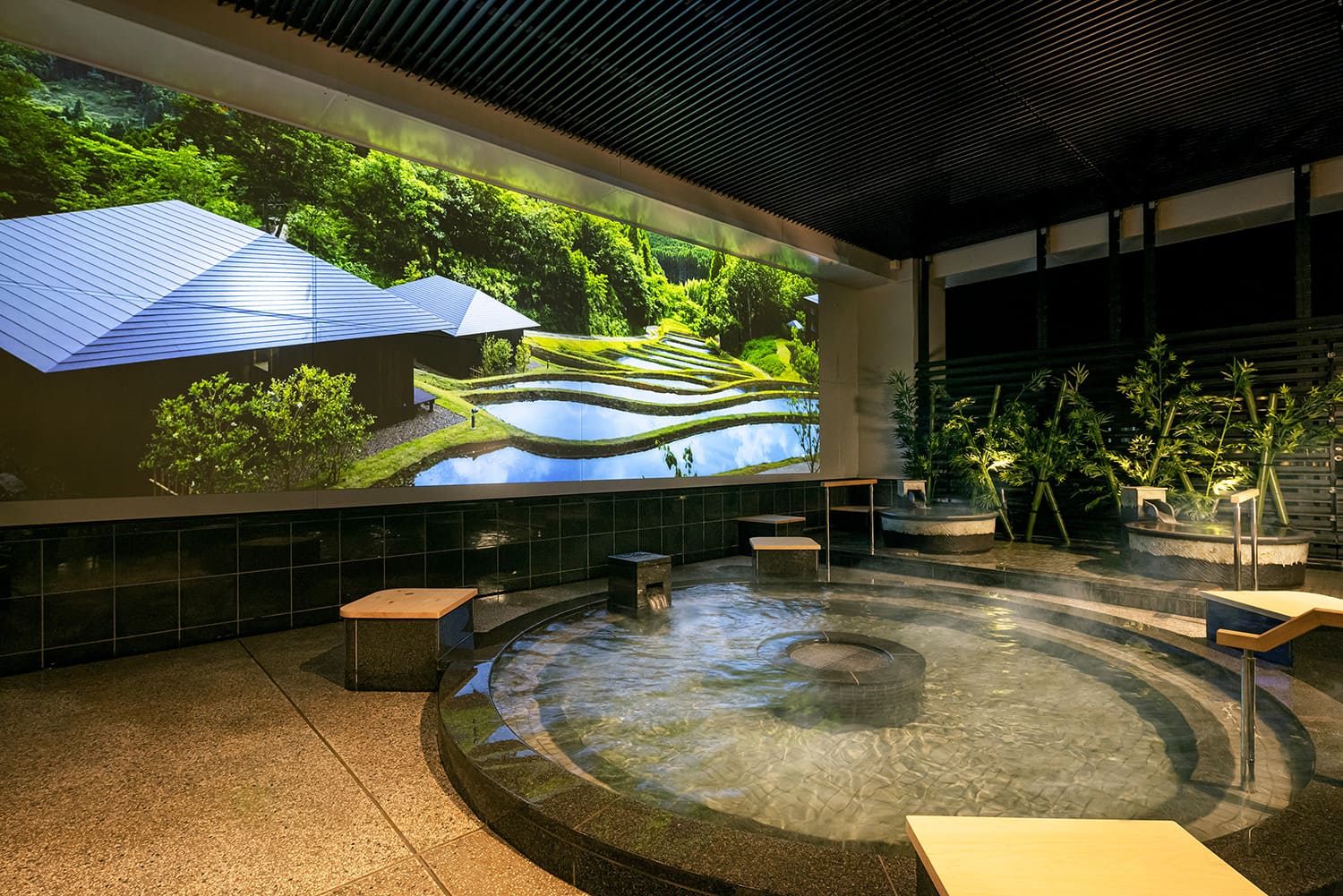 Half Outdoor hot spring the landscape of Hoshino ResortsProperty in the whole country can enjoy