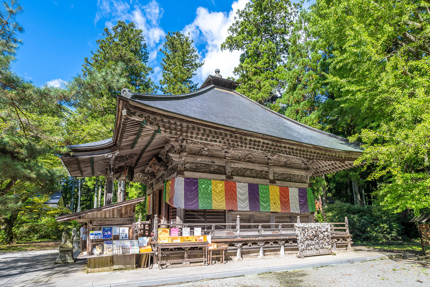 瀑布的轟鳴與森林的寧靜環繞著「秋保大滝風道館」的不動堂館 照片由仙台觀光國際協會提供
