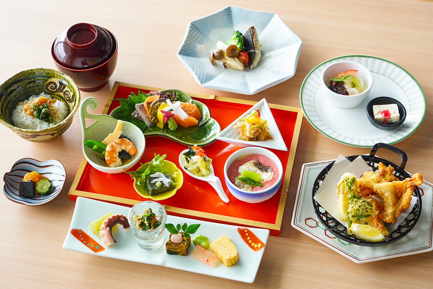 仅限工作日的“会席料理午餐”，充满应季食材