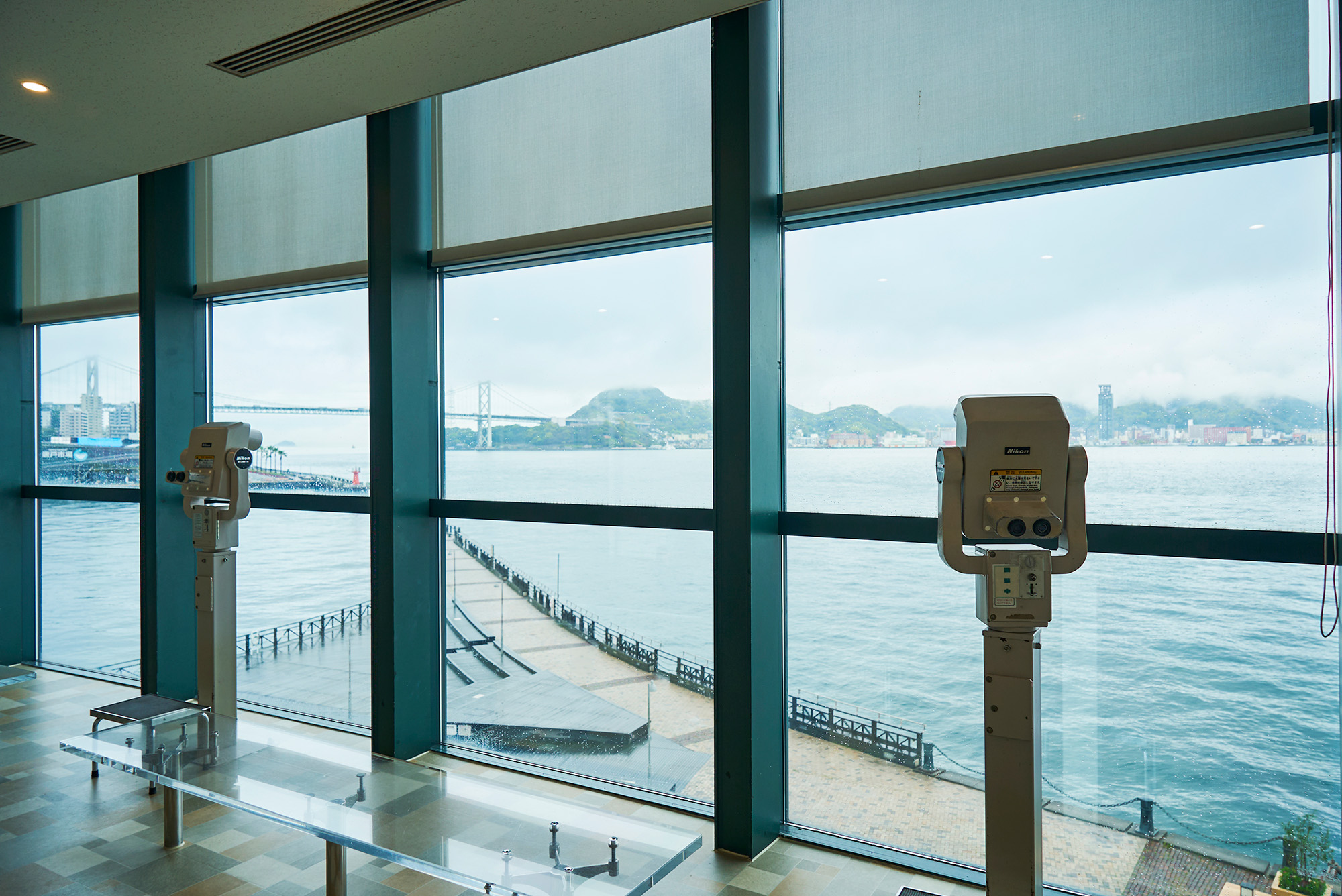  An observation deck equipped with benches and sofas