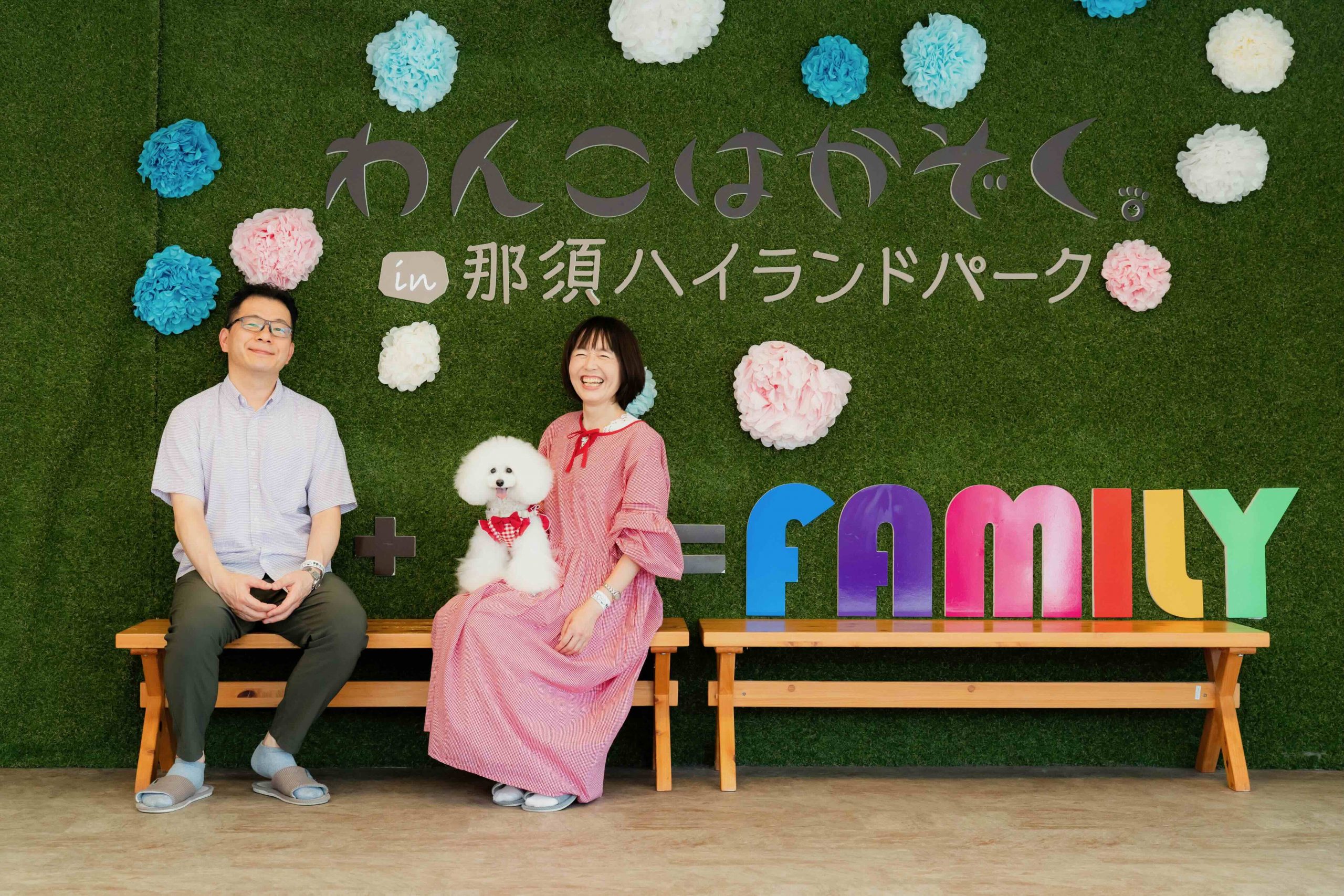 小型犬用室内ドッグランには、かわいいフォトスポットも