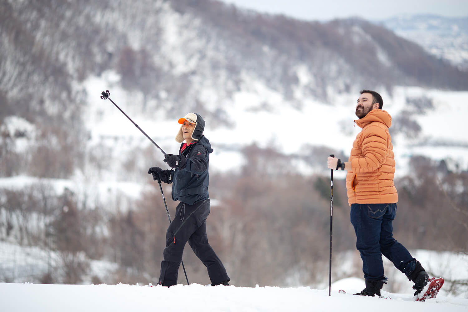 雪が多い仁木町ならではの自然を体感できる「スノーシュートレッキングツアー」