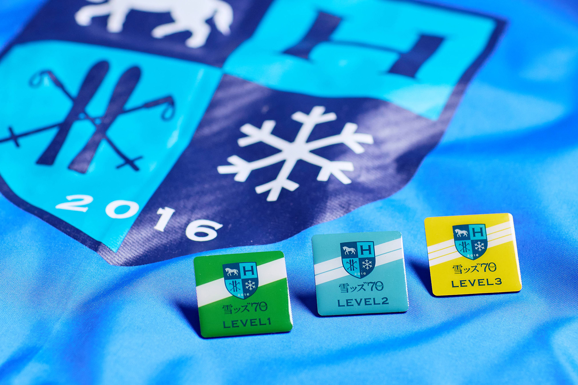 6レベルまでの6種類ある「雪ッズピンバッチ」