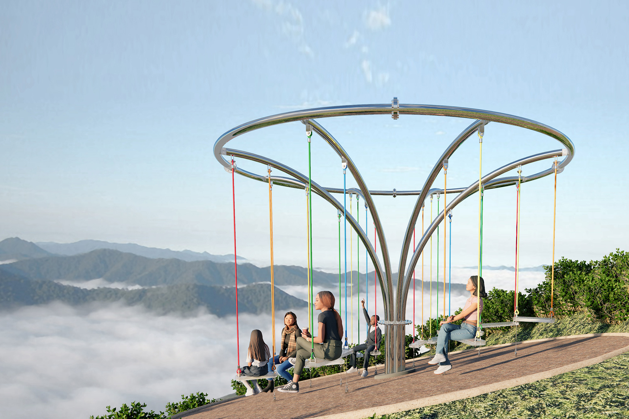 雲海テラスの中で最も空に近い場所に位置する「Cloud Round（クラウドラウンド）」