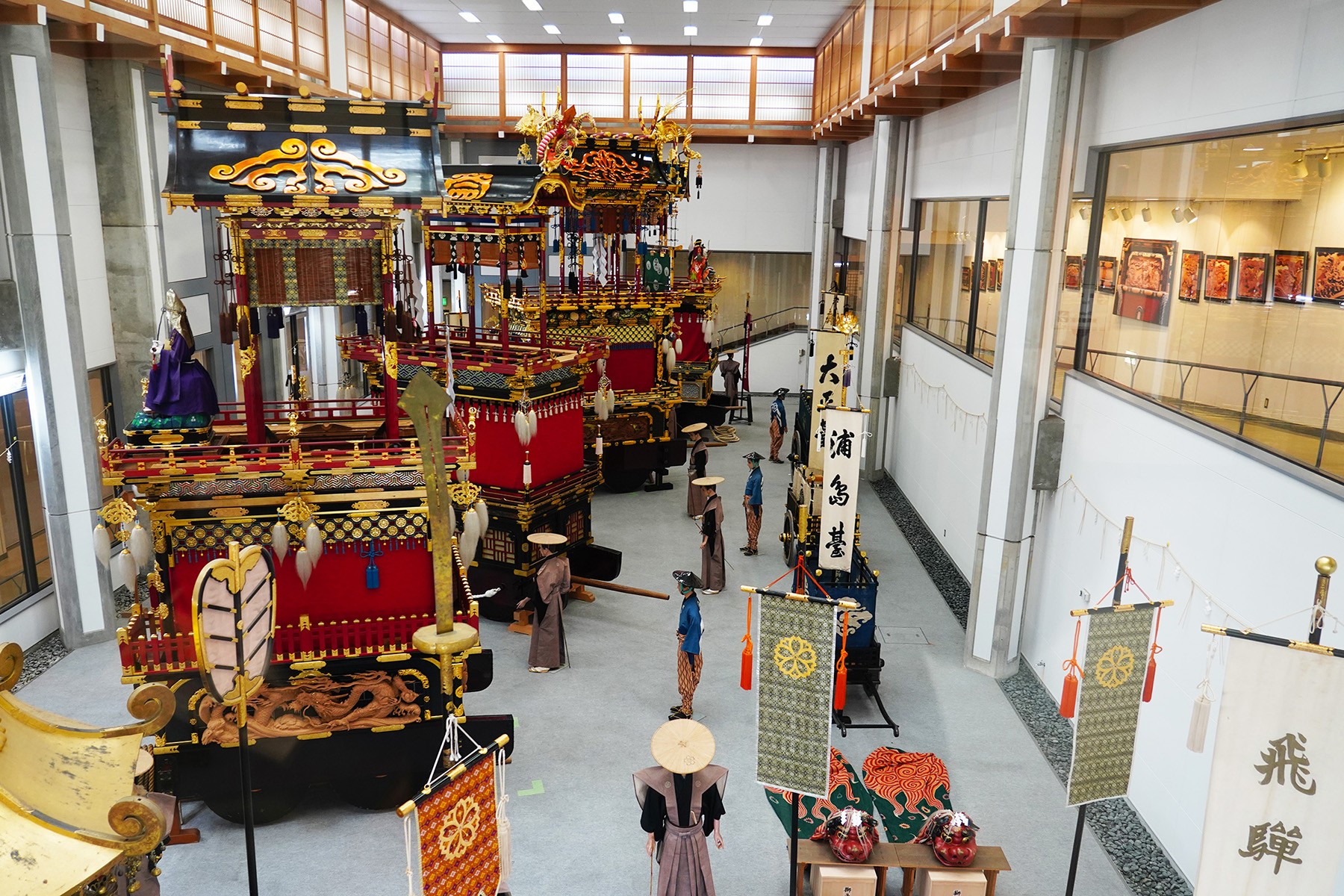 年3回展示入れ替えがあり、常時4台ほどの屋台が鑑賞できる