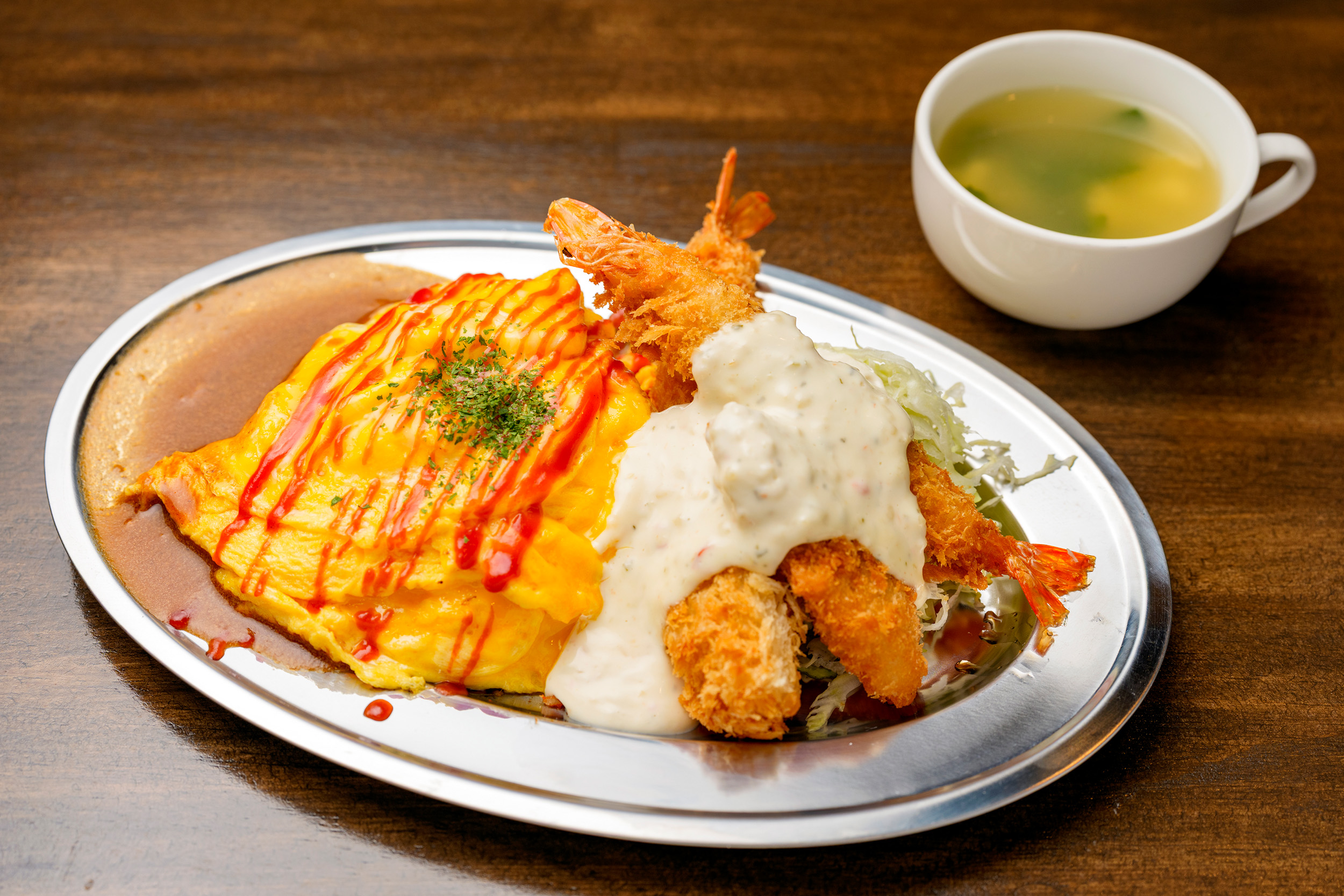 店の人気No.1メニューの「橙ハントンライス」2,200円