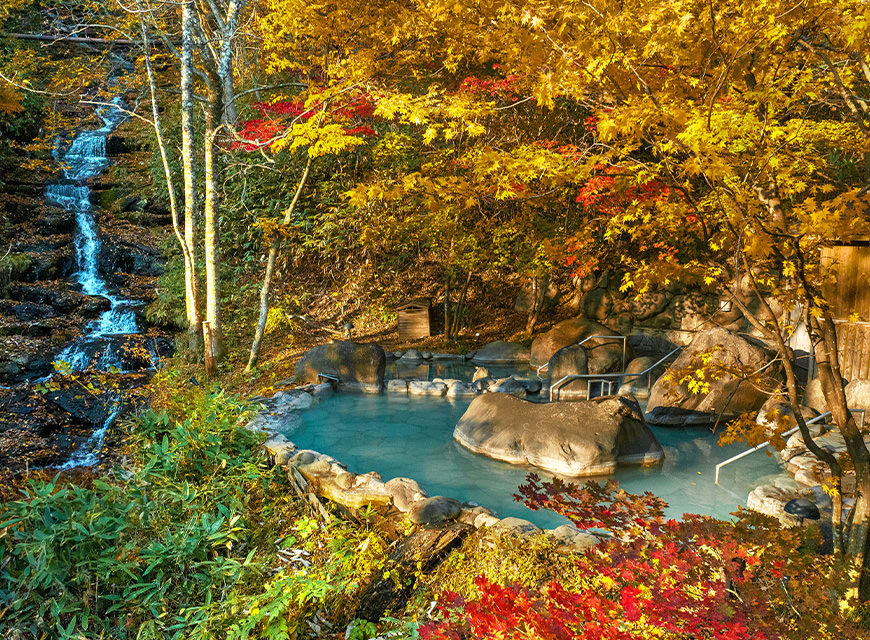 秋の贅沢紅葉露天