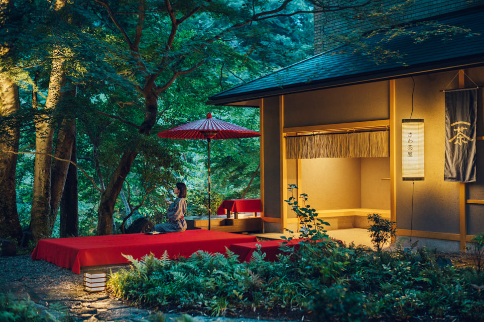 箱根湯本温泉の外観